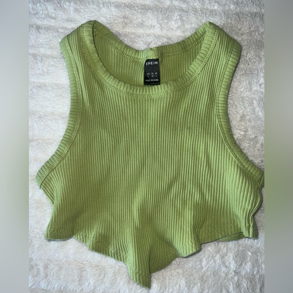 Green Crop Top